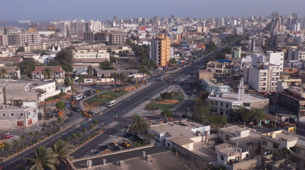 Image aérienne de Dakar, Sénégal